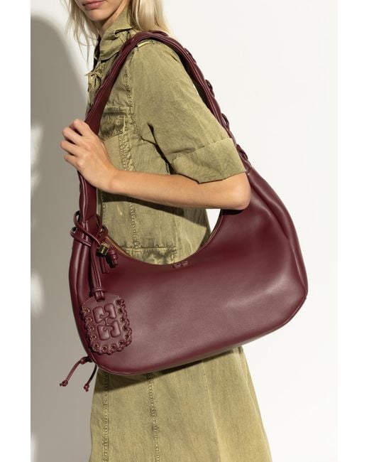 Ganni Purple Shoulder Bag Type 'Hobo' Size 'Medium'
