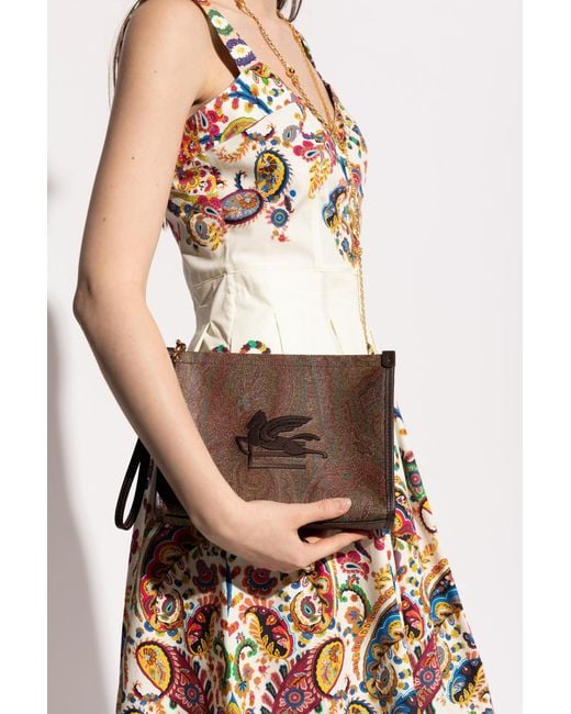 Etro Brown Patterned Clutch