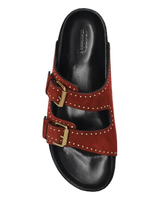Isabel Marant Brown Suede Slides Lennyo,