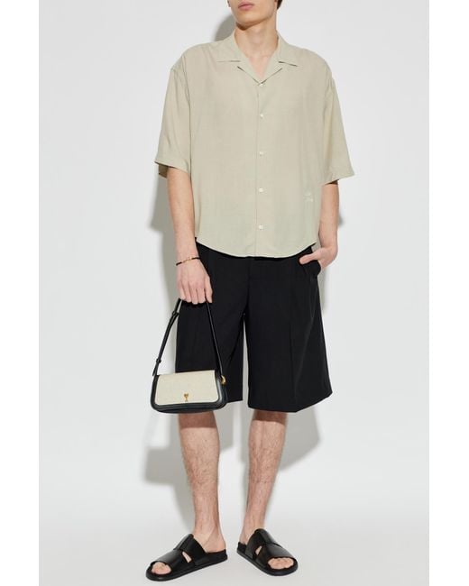 AMI White Asymmetrical Cut Shirt for men