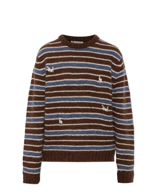 Carne Bollente Black Sweater With Striped Pattern