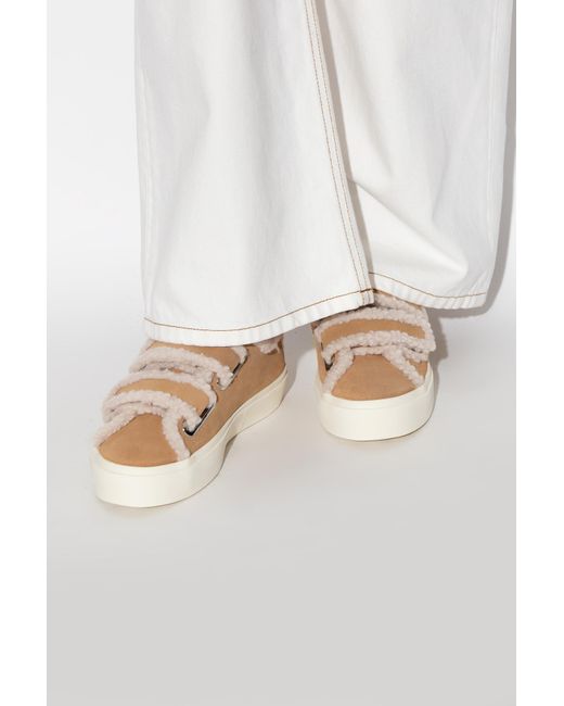 Inuikii Brown "Shearling Low Velcro" Shoes