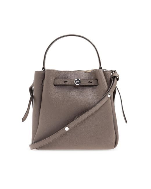 Tory Burch Brown "Romy" Hand-Held Bucket Bag