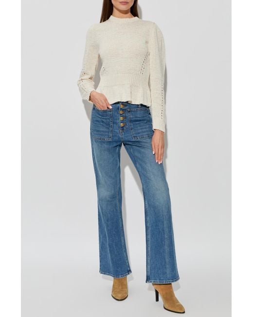 Ulla Johnson Blue 'Lou' Flare Jeans