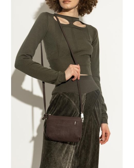 Rick Owens Brown Leather Bag 'Small Adri'