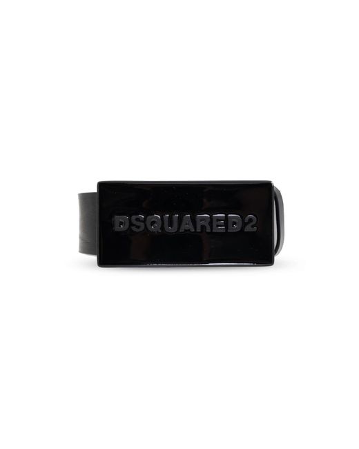 DSquared² Black Leather Belt for men
