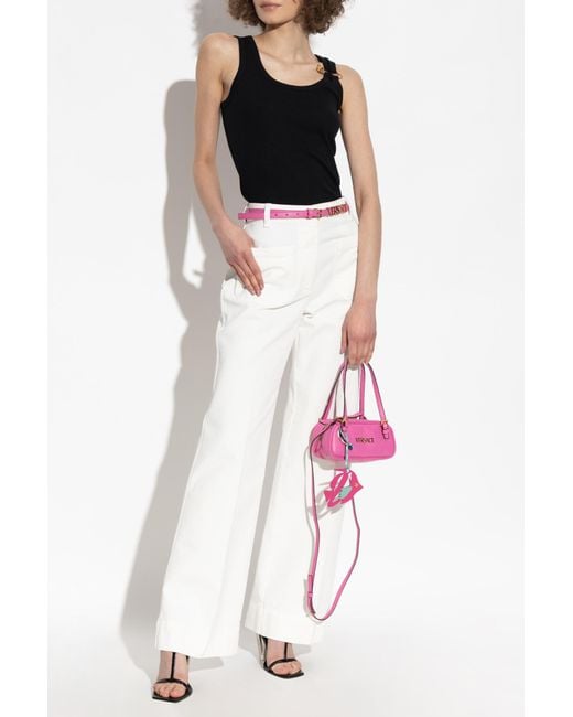 Versace Black Top With Decorative Safety Pin