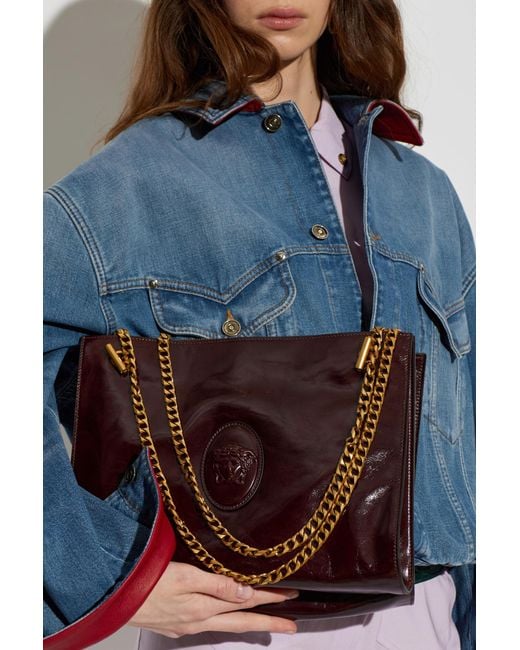 Versace Red Shoulder Bag "Cabine"