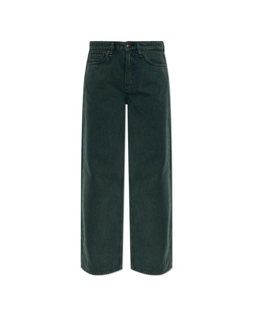 Rag & Bone Green Straight-Leg Jeans