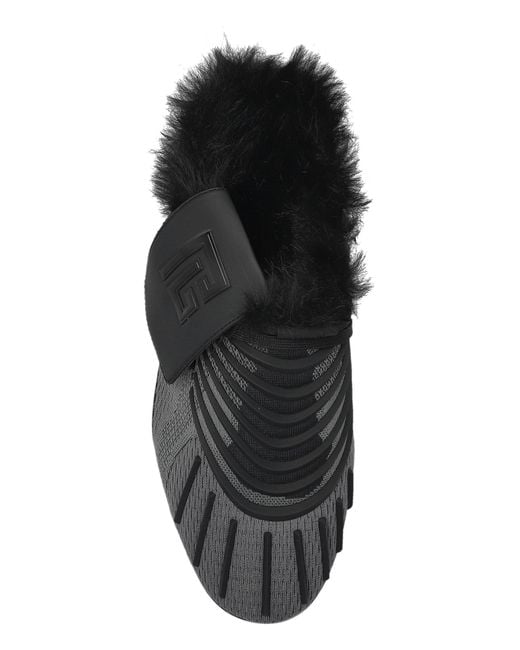 Balmain Black Clogs-Type Flip-Flops for men