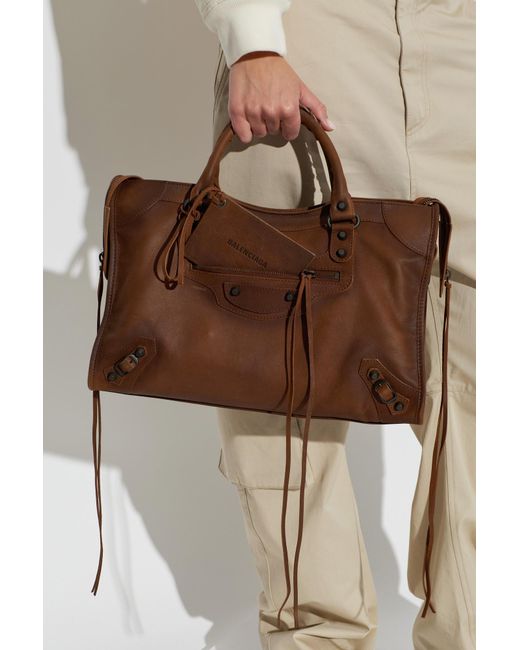 Balenciaga Brown 'Le City Medium' Shopper Bag