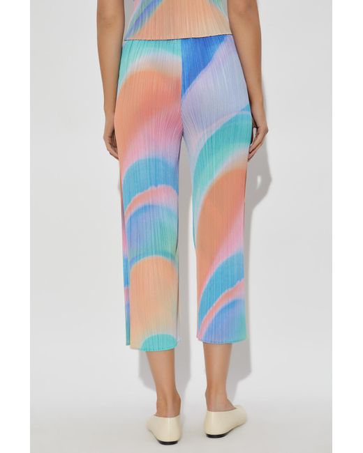 Pleats Please Issey Miyake Blue Pleated Trousers