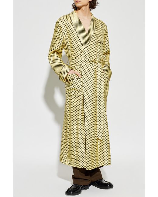 Tom Ford White Silk Robe With Belt for men