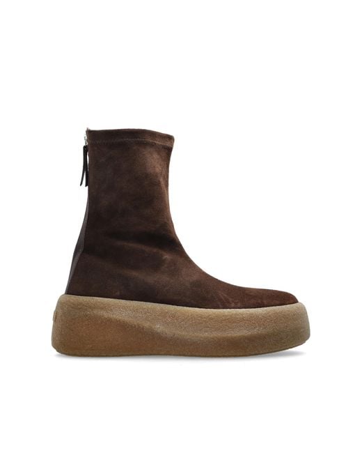 Vic Matié Brown Suede Platform Shoes