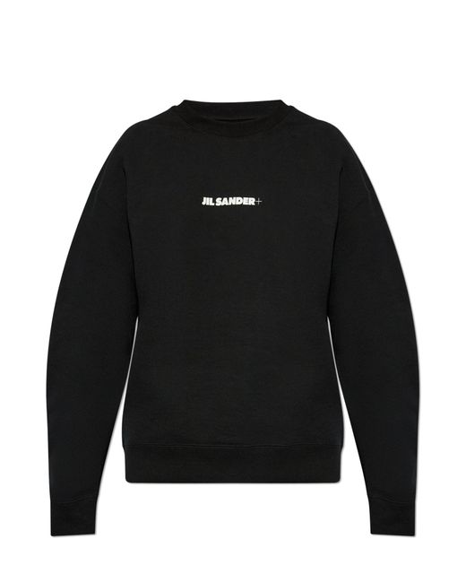 Jil Sander Black Sweatshirt With Printed Logo