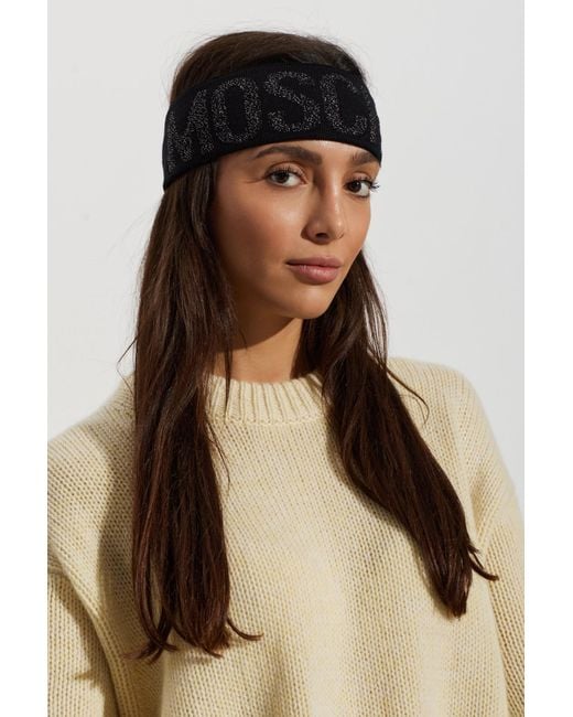 Moschino Black Headband With Logo