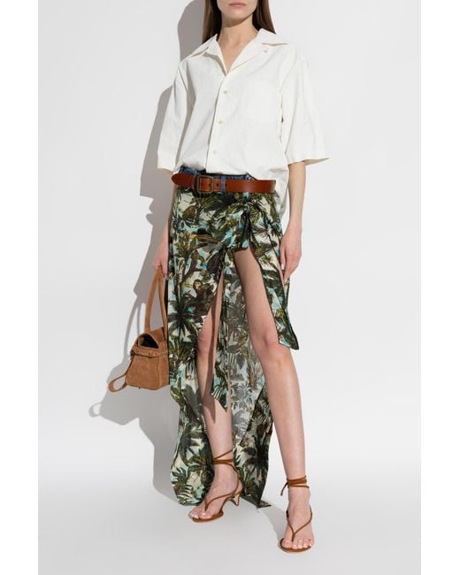 DSquared² White Linen Short-Sleeve Shirt