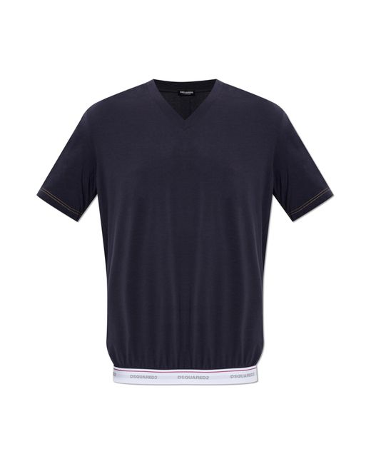 DSquared² Blue T-Shirt From The 'Underwear' Line for men