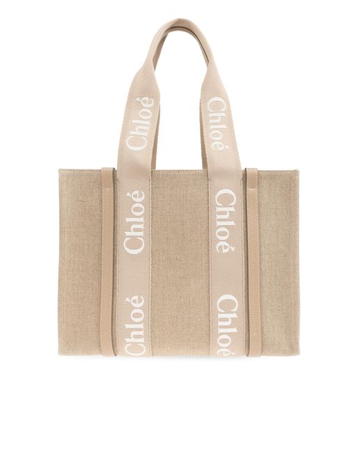Chloé Natural Woody Medium Shopper Bag