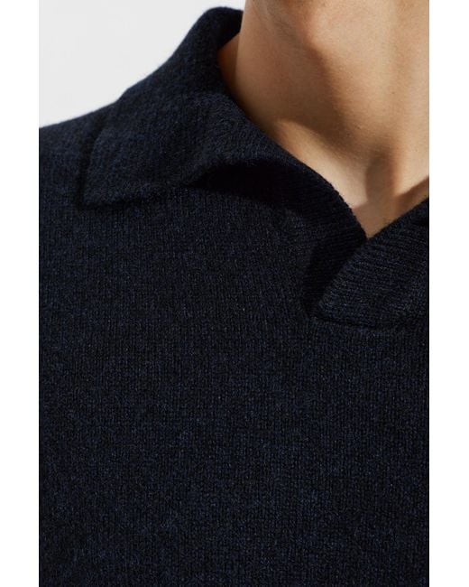 Sease Black Cashmere Polo for men
