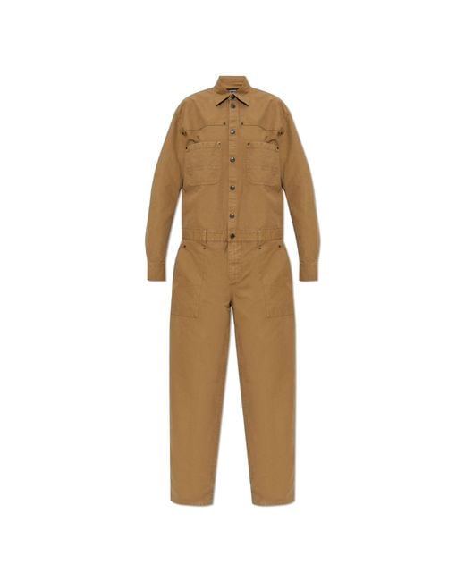 DSquared² Natural Cotton Jumpsuit