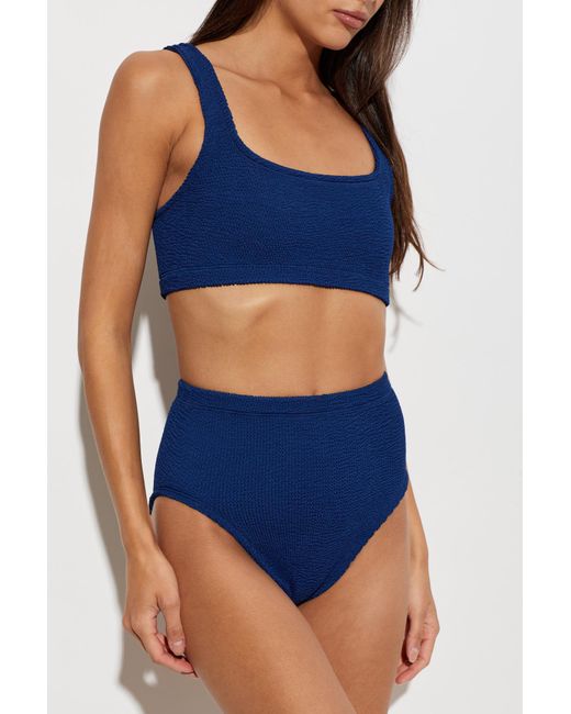 Hunza G Blue Two-Piece Swimsuit 'Patricia'