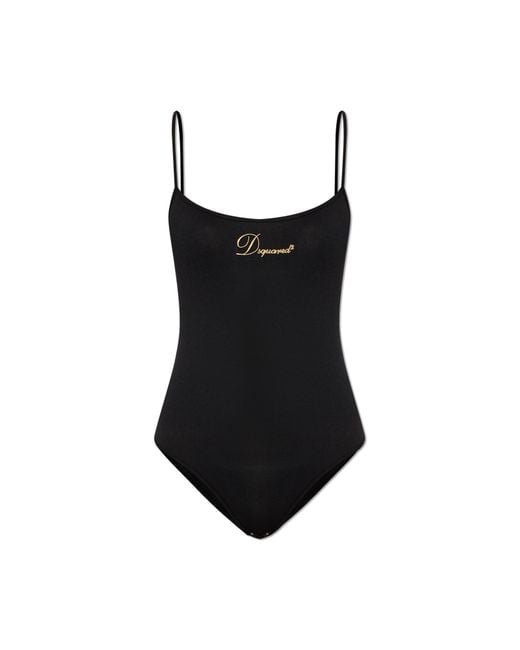 DSquared² Black Bodysuit With Straps