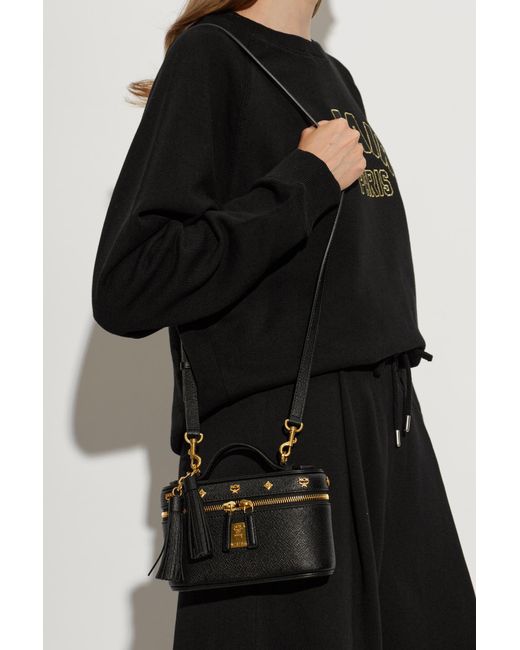 MCM Black 'Aren Small' Hand Bag