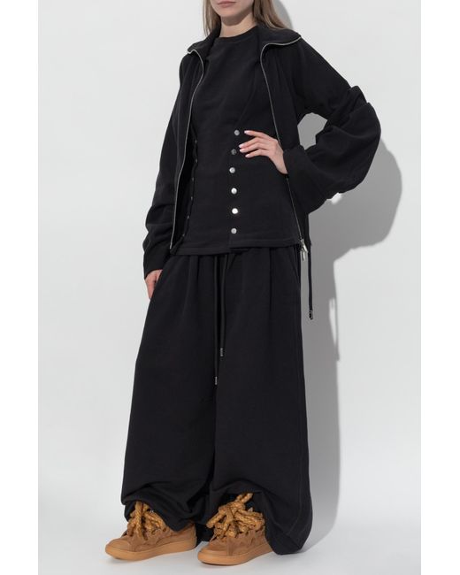Lanvin Black T-Shirt With Applications