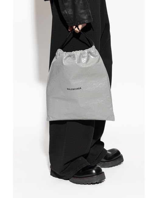 Balenciaga Gray 'Dustbag' Type Shopper Bag for men