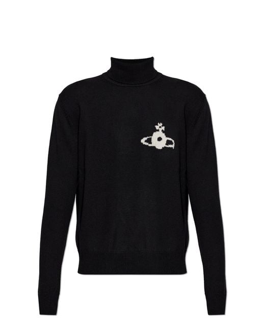 Vivienne Westwood Black Wool Turtleneck 'Mark' for men