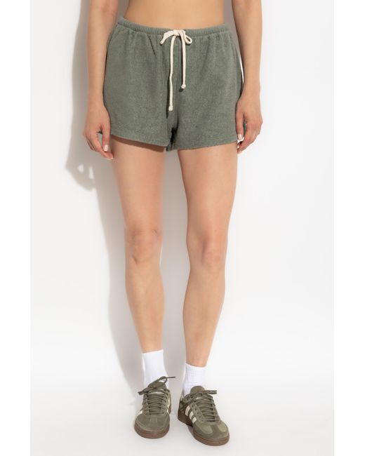 American Vintage Green Terry Cotton Shorts