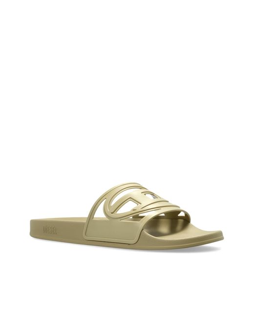 DIESEL Green Rubber Flip-Flops "Sa-Clyde" for men