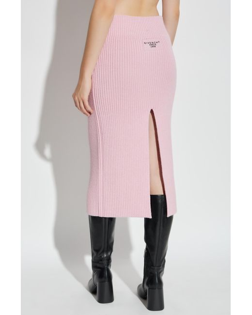 Givenchy Pink Wool Skirt