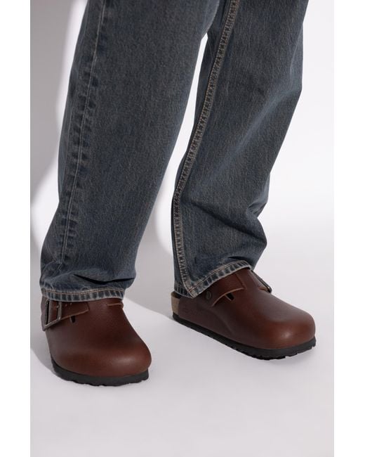 Birkenstock Brown Boston Wire Buckle Flip-Flops for men