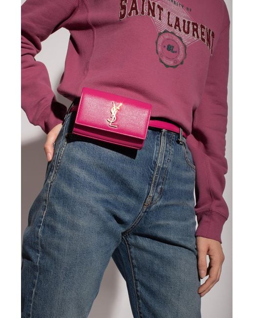 Saint Laurent Pink 'kate Mini' Belt Bag