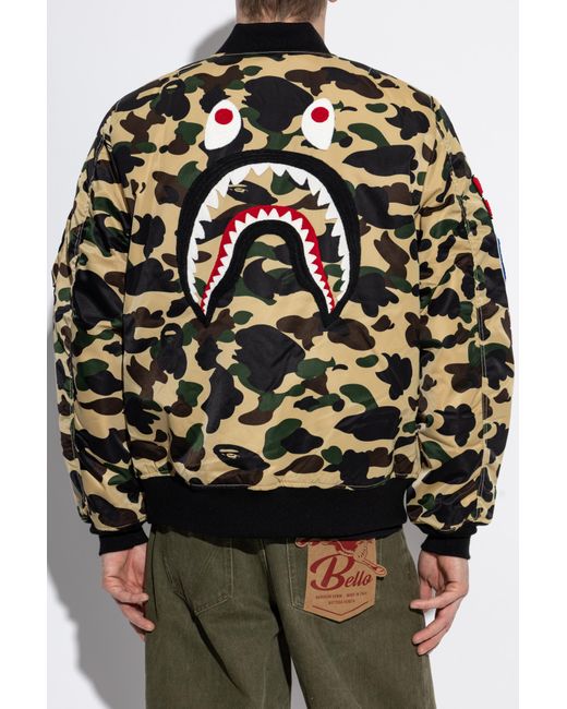 A Bathing Ape Black Jacket With Moro Pattern for men