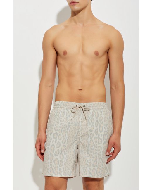 AllSaints White Santa Cruz' Swim Shorts for men