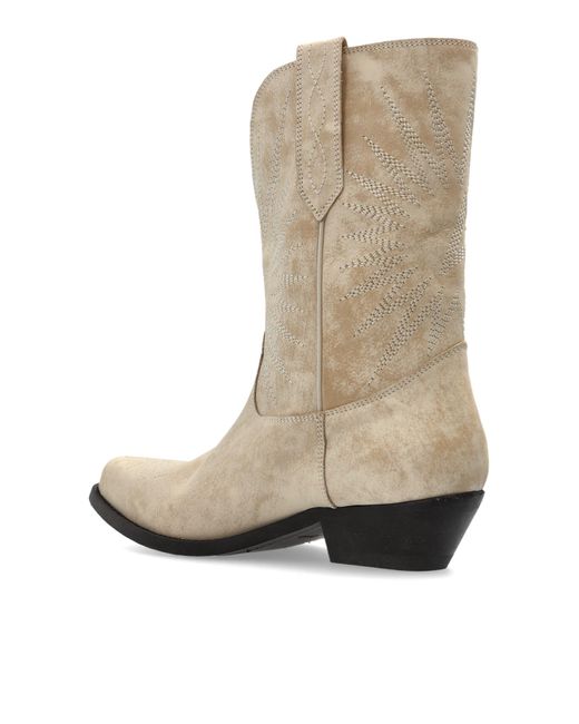 Golden Goose Deluxe Brand White Cowboy Boots Wish Star