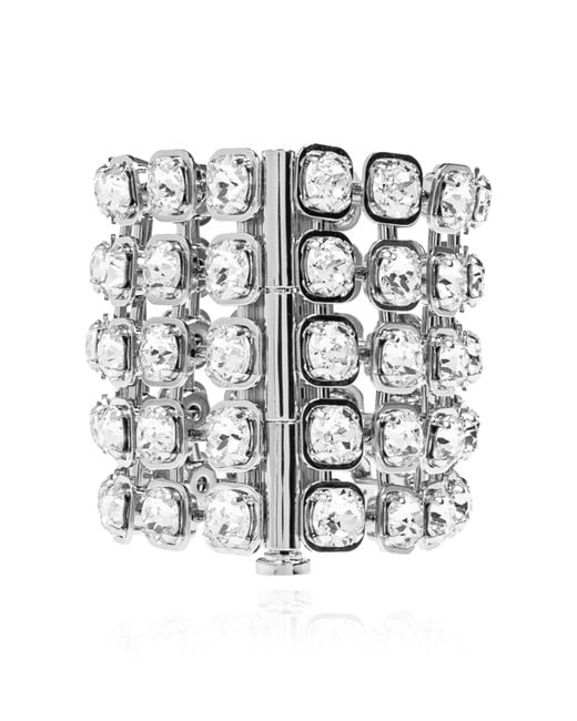 Balenciaga Gray Bracelet With Shimmering Crystals