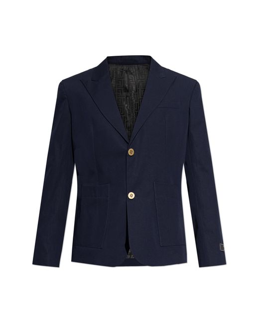 Balmain Blue Blazer With Open Lapels for men