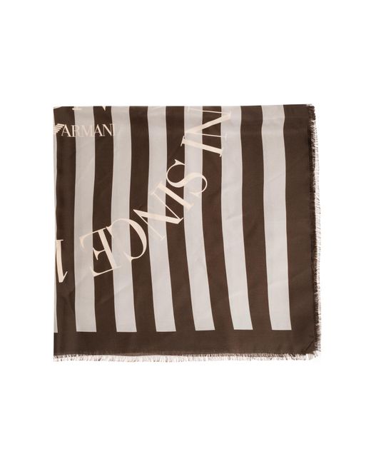 Emporio Armani Black Silk Scarf