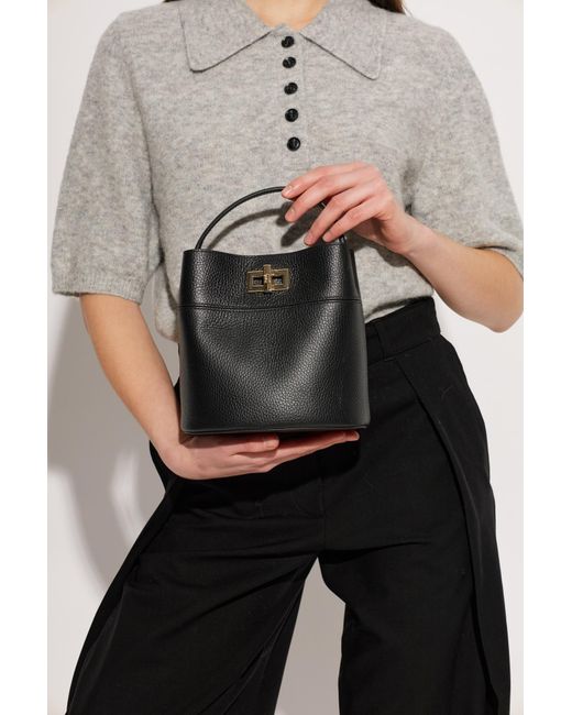 Furla Black "Amelia Mini" Bucket Handbag