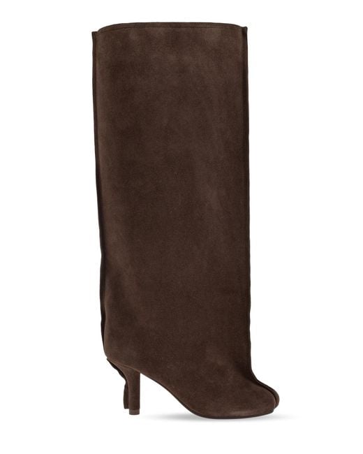 MM6 by Maison Margiela Brown Suede Heeled Boots
