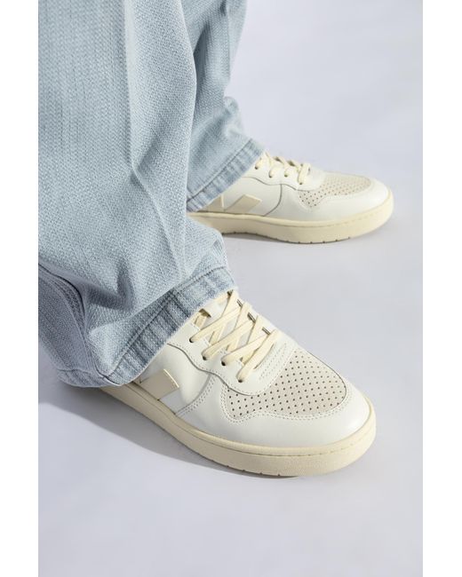 Veja White Sneakers V-10 Prime Leather for men