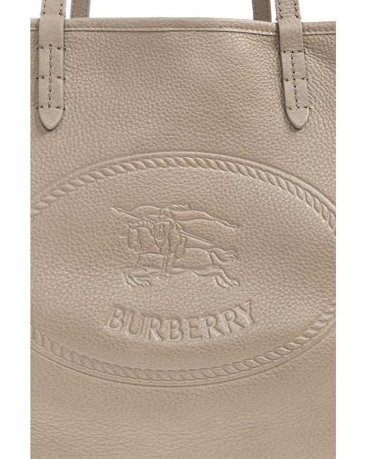 Burberry Gray "Highlands Medium" Shopper Bag
