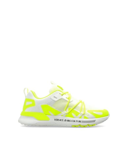 Versace Jeans Couture Yellow Sports Shoes With Logo for men