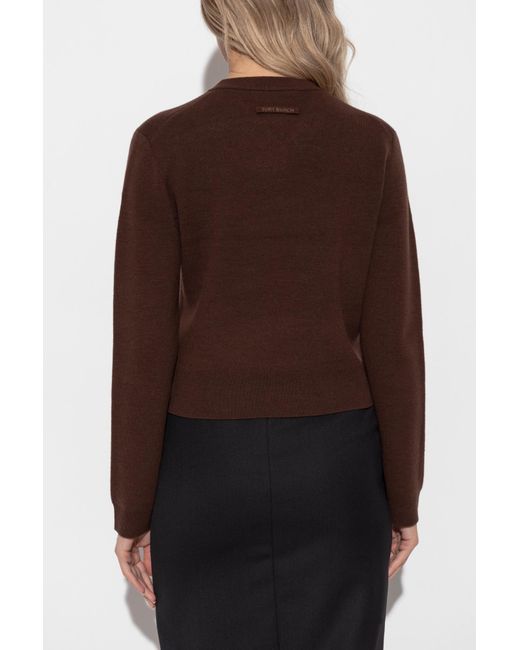 Tory Burch Brown Wool Sweater