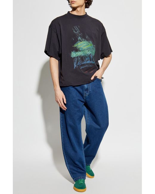 Carhartt Blue Jeans With Logo for men