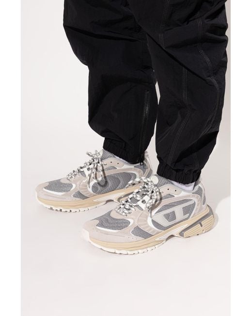 DIESEL White 'S-Pro-V-Dense Low' Sports Shoes for men